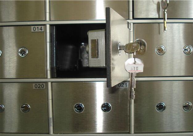 Double Key Bank Safe deposit box lock