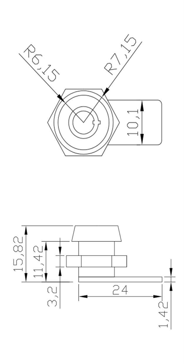 Metal Mailbox post cabinet door cylinder tubular cam lock