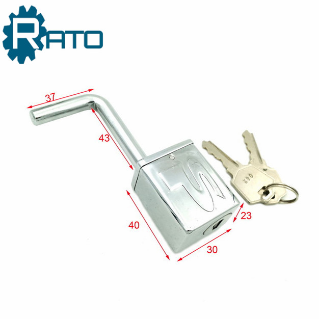 Chrome-plated Ball Deadbolt Hitch Trailer lock