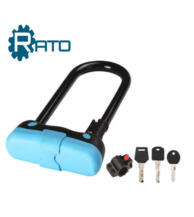 High Quality And Anti-theft Blue U Shackle bike lock