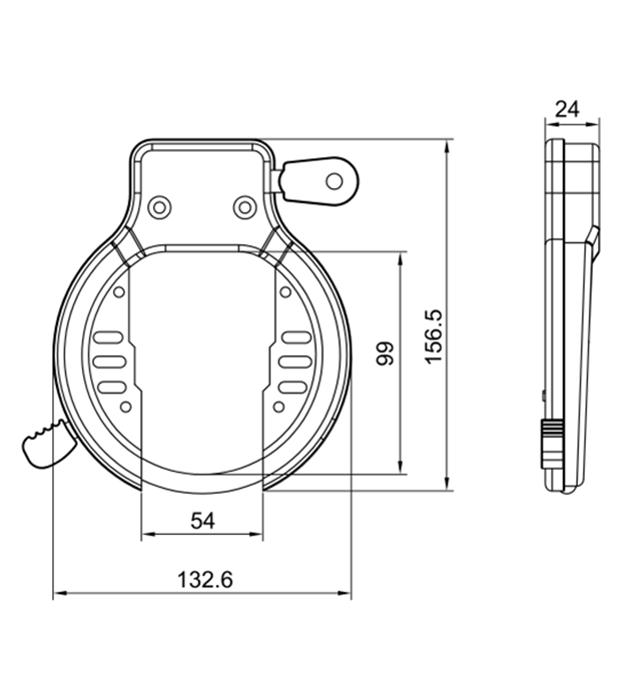 Round shape frame bicycle lock