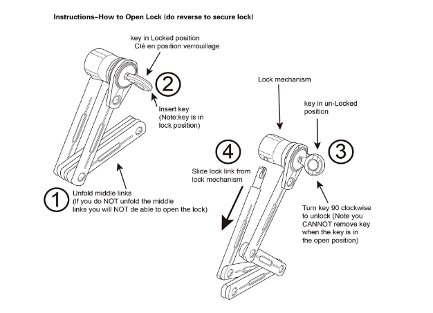 Anti-Theft Ultra Strong Folding Combination Bicycle Lock