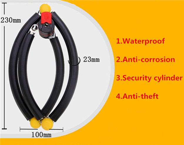 Folding 4-Section Collapsible Anti-20-ton Hydraulic Shearing Bike Chain Lock