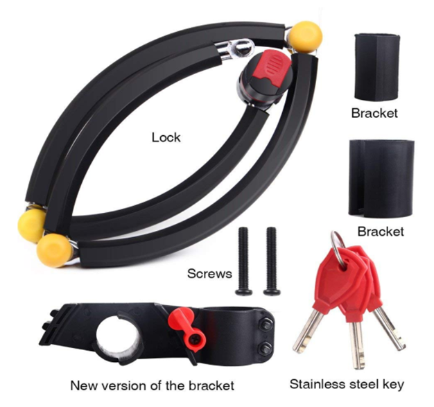 Folding 4-Section Collapsible Anti-20-ton Hydraulic Shearing Bike Chain Lock