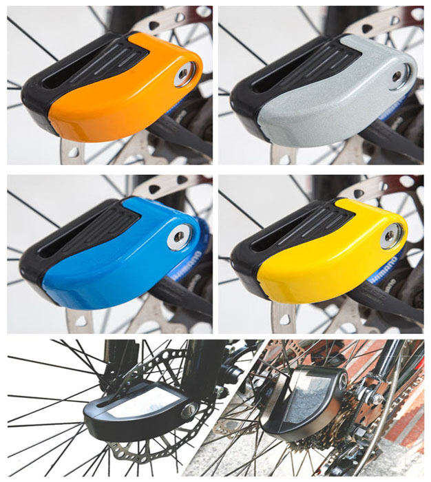 Anti-theft Security 100 db Electric Bicycle Battery Alarm Disc Brake Lock