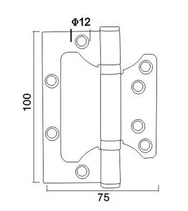 Stainless Steel Door Butterfly Flush Hinge