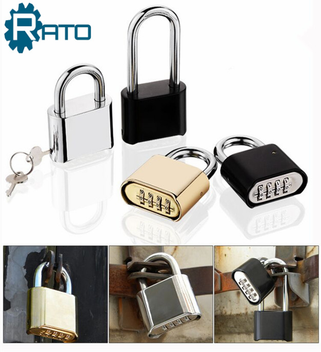 Black 4 Digital Bottom Combination Safe Padlock