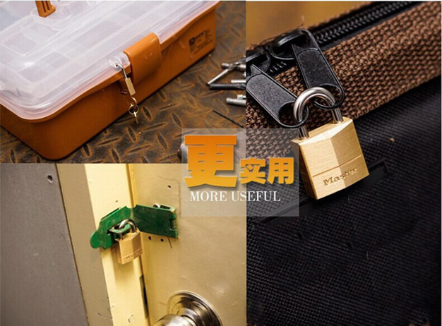 40 MM Red Color Painted Safe Brass Padlock