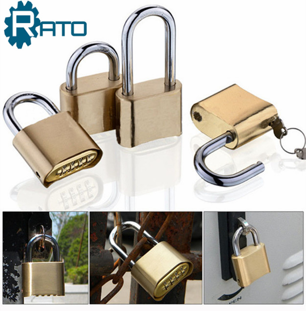 Factory Price Zinc Plated Finish Long Shackle Combination Golden Padlock