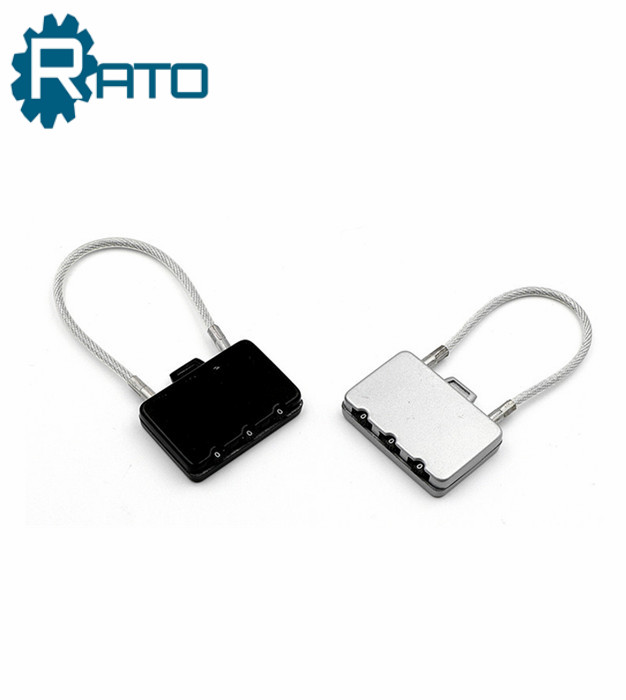 Small Zinc Alloy 3 Digit Combination Cable Padlock