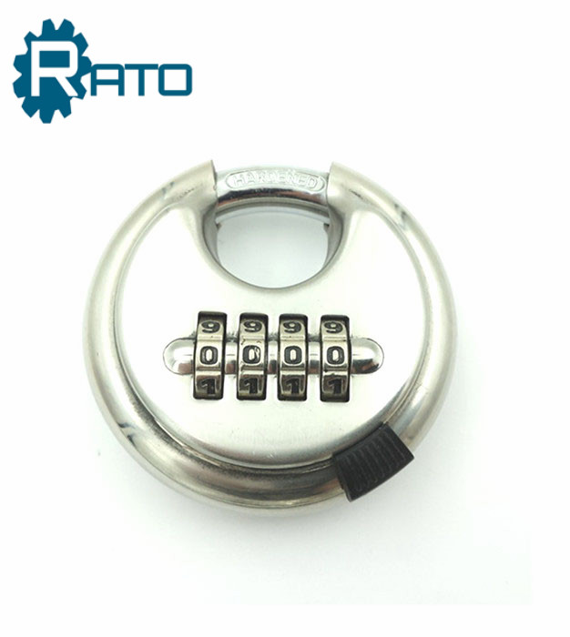 Heavy Duty 4 Code 70 mm Stainless Steel Disc Combination Padlock Heavy Duty 4 Code 70 mm Stainless Steel Disc Combination Padlock