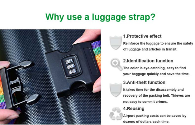 Combination TSA 3 Digital Colorful Luggage Belt Lock