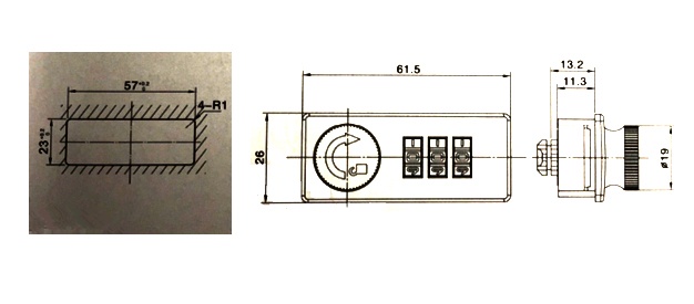 Chinese 3 digits turn combination cabinet cam lock for furniture