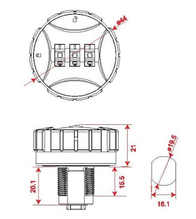 3 Digits Password Combination Plastic Cam Lock