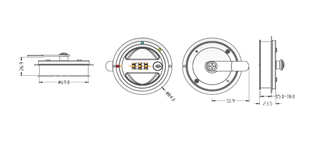 Factory Price Mechanical Round Combination Cam Lock for Cabinet