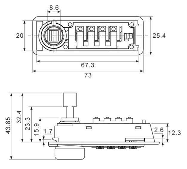 4 digit mechanical Black ABS Plastic combination lock for locker