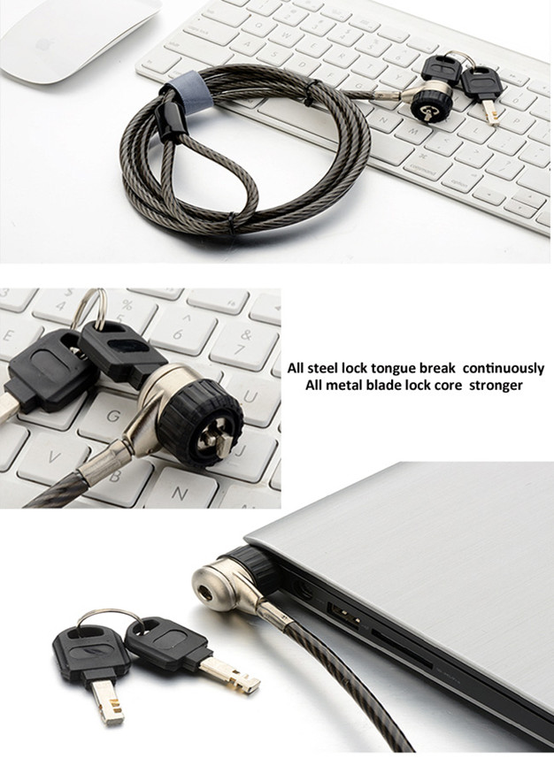 Laptop Cable Lock with Two Keys Computer Lock