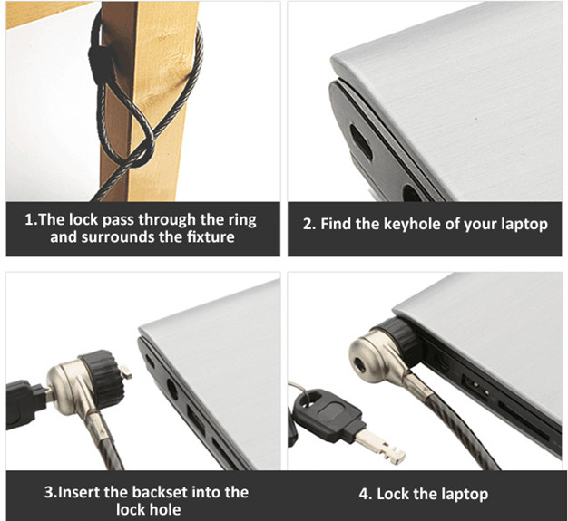 Laptop Cable Lock with Two Keys Computer Lock