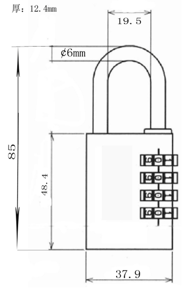 High Quality Aluminum Outdoor Colored Combination Padlock