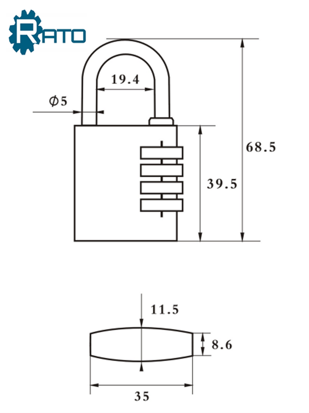 Colorful 40mm Security Outdoor Silver Combination Padlock