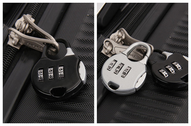 Mini Multi-Color Decorative Luggage 3 Number Combination Padlocks