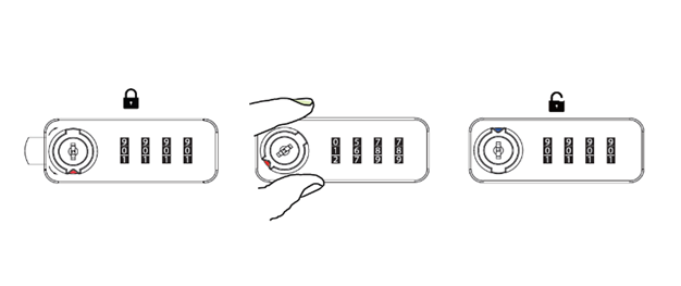 Resettable Mechanical Auto Return to Zero Combination Lock