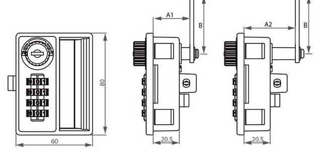 Key Safe 4 Digit Combination Door Lock with handle