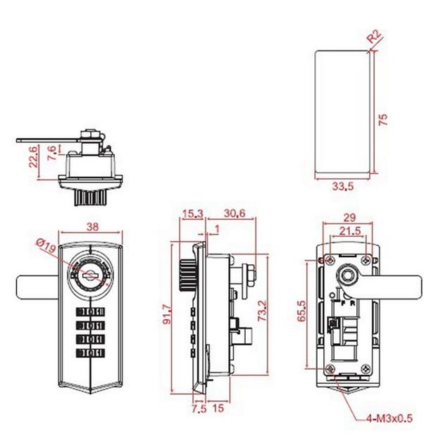 Heavy Duty Four Digit Metal Combination Cipher Lock