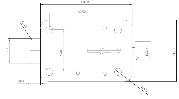 Mechanical Safe Deposit Box Rim Lock