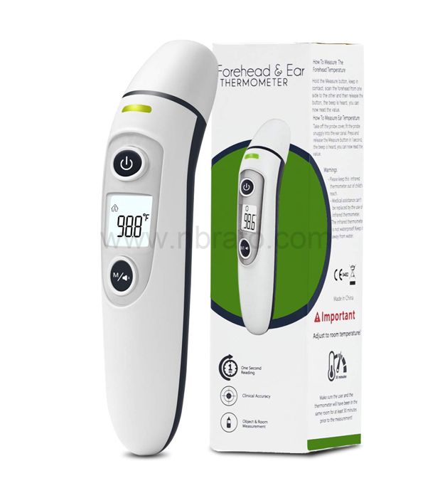 CE ISO FDA approved No touch Forehead And Ear Infrared Thermometer Baby Thermometer Digital Thermometer