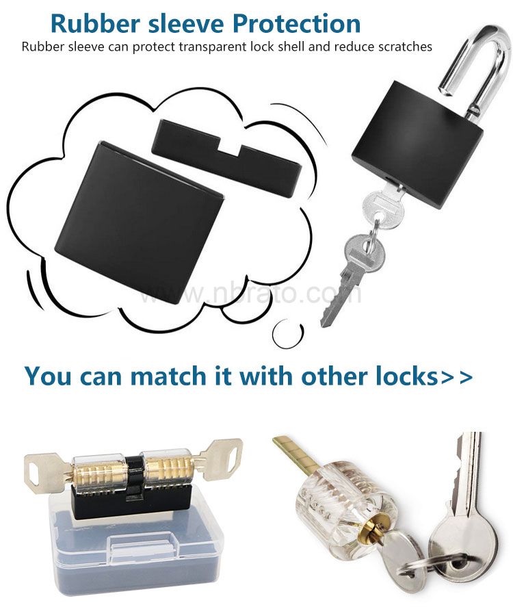 Stainless steel lock pick set 24PCS with 2 pcs transparent practice lock