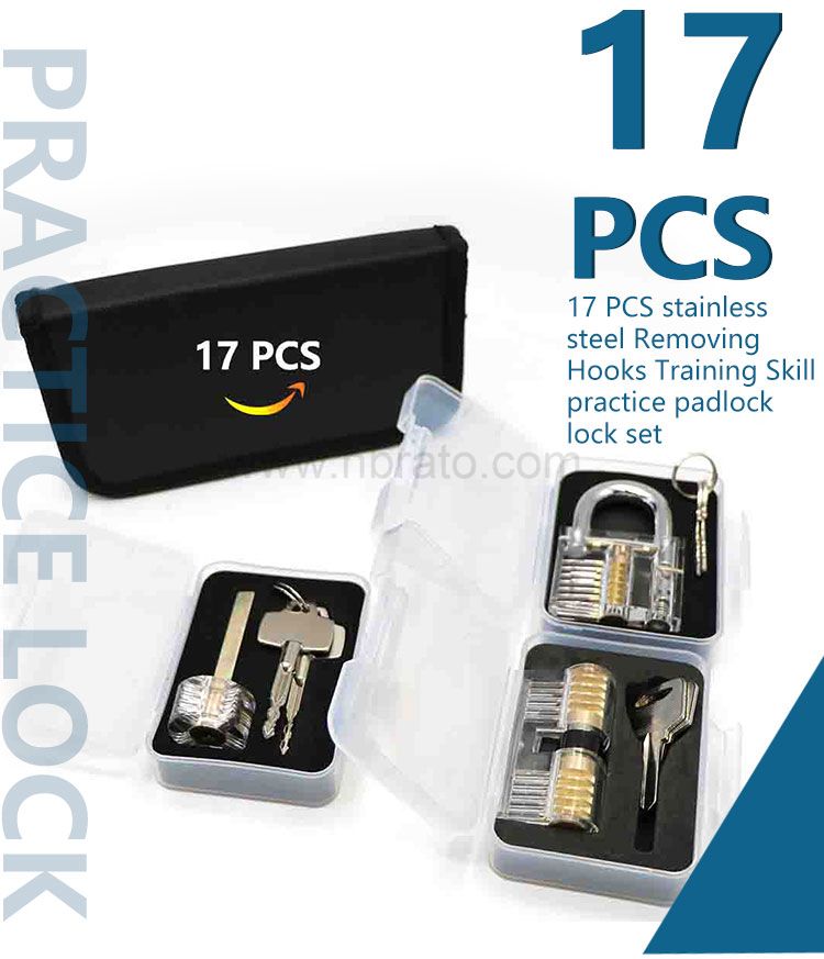 24 Pcs Gift Kits Lock pick Repair Sets with three practice locks