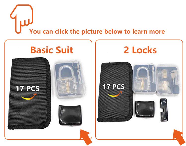 24 Pcs Gift Kits Lock pick Repair Sets with three practice locks