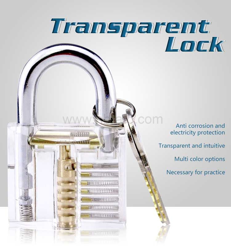 50MM Clear Transparent Cutaway Practice Tools for Locksmith Professional Training Skill Practice Lock