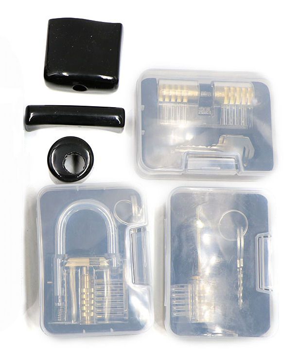 Home Repair Tool Set 3 PCS Locksmith Professional Practice Transparent Lock Repair Set