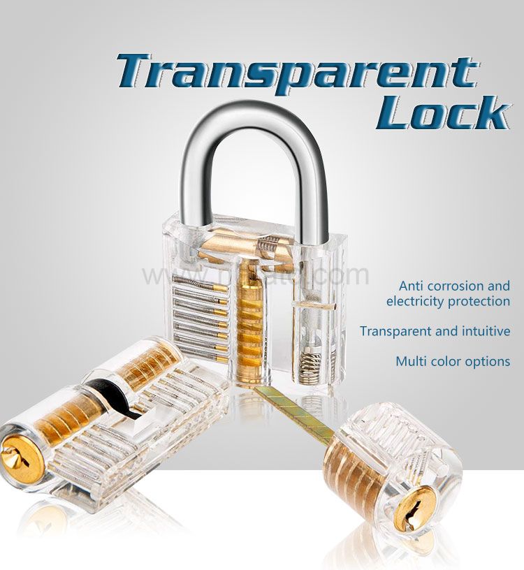 Home Repair Tool Set 3 PCS Locksmith Professional Practice Transparent Lock Repair Set