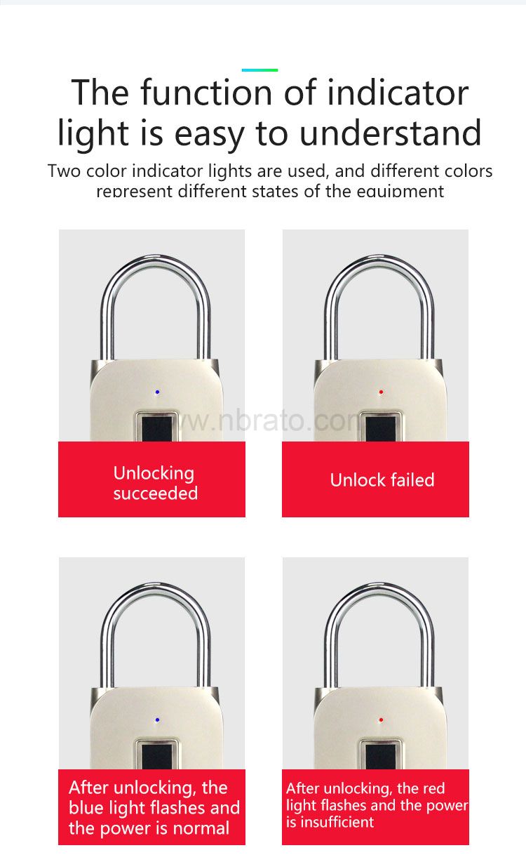 2020 new product high quality waterproof smart lock small keyless electronic lock Fingerprint padlock 2020 new product high quality waterproof smart lock small keyless electronic lock Fingerprint padlock