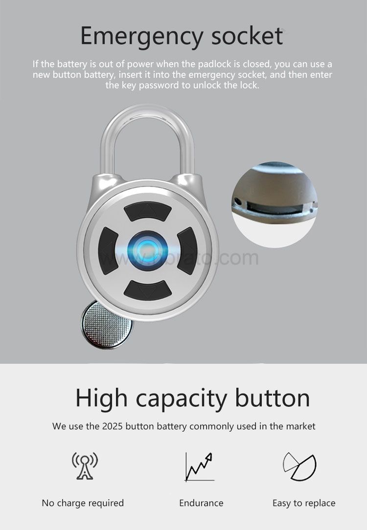 High quality intelligent bluetooth keyless door lock with smartphone app smart padlock High quality intelligent bluetooth keyless door lock with smartphone app smart padlock