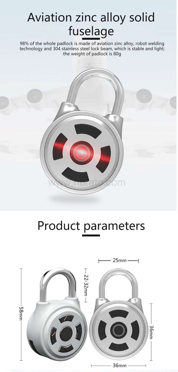High quality intelligent bluetooth keyless door lock with smartphone app smart padlock High quality intelligent bluetooth keyless door lock with smartphone app smart padlock