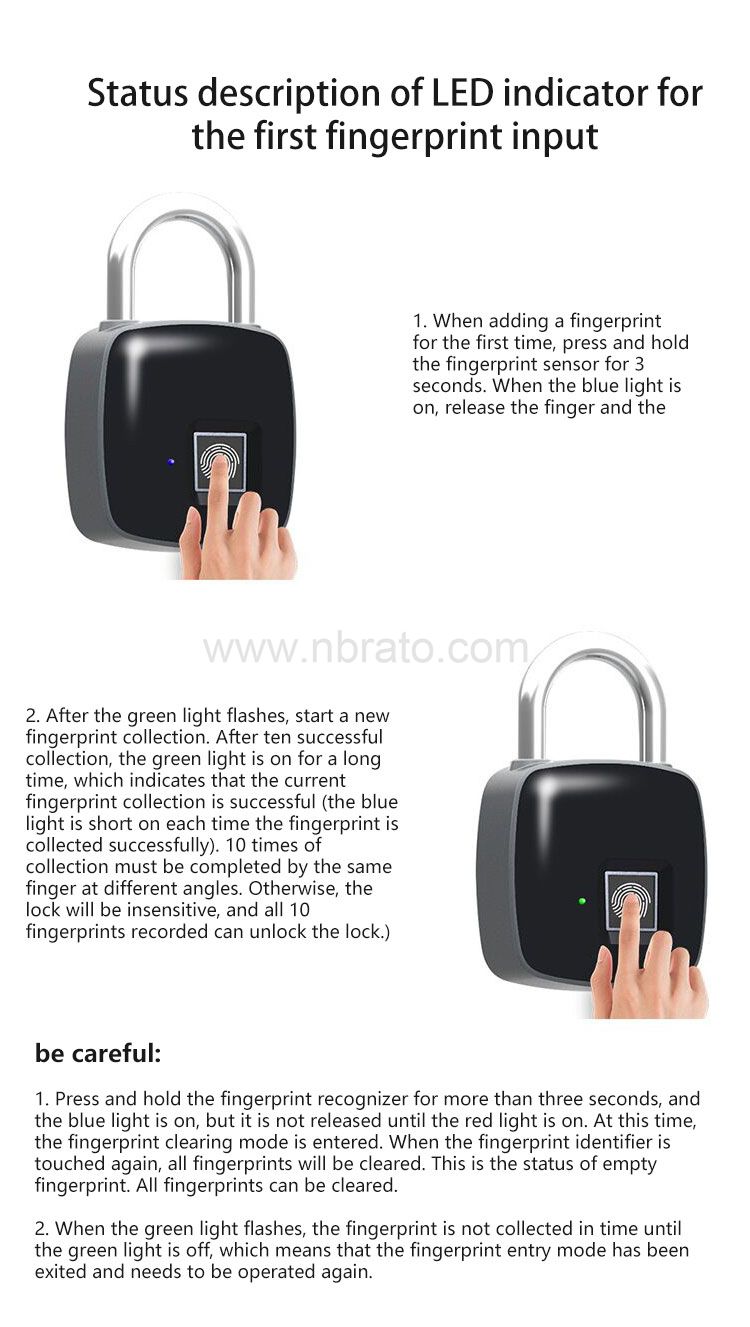 Theft Non-password Electrically Intelligent Fingerprint Padlock