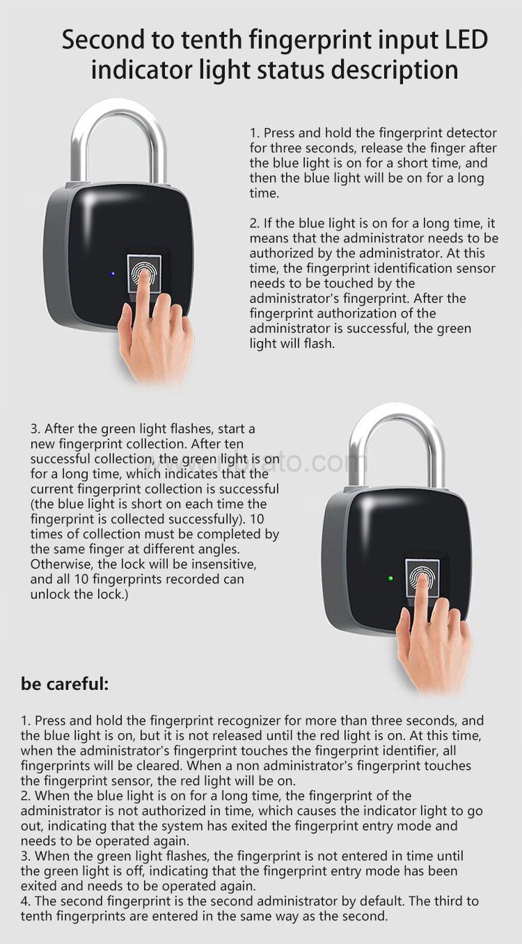 Theft Non-password Electrically Intelligent Fingerprint Padlock