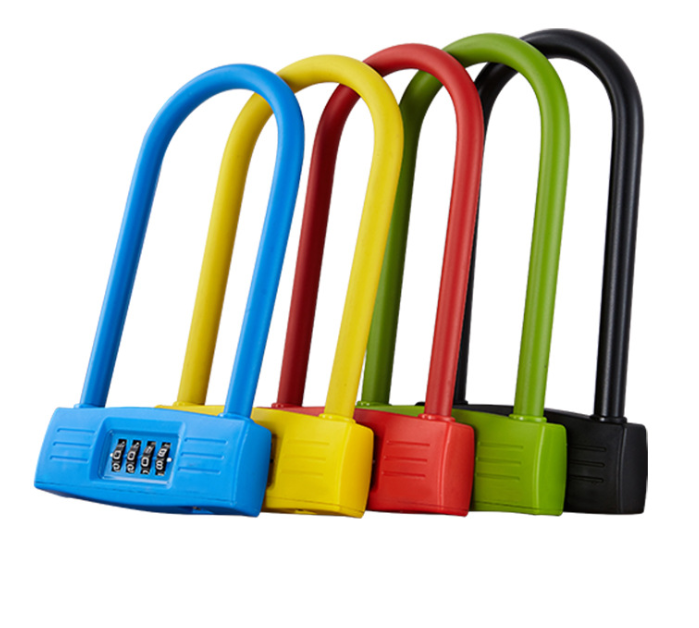 Anti-theft key safe Waterproof U Shaped password Bike Lock OEM Combination Bicycle Lock