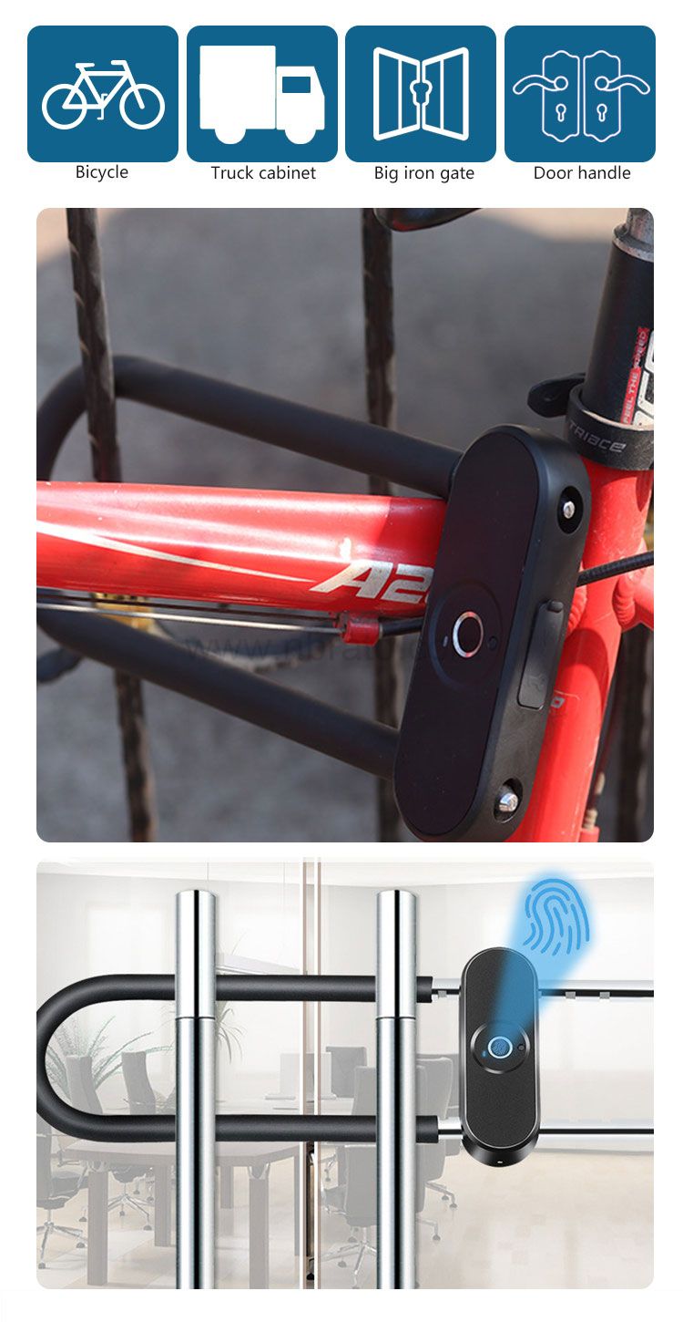 2020 new product smart u-lock for motorbike or bicycle Fingerprint U-lock Key fingerprint double unlock U-lock 2020 new product smart u-lock for motorbike or bicycle Fingerprint U-lock Key fingerprint double unlock U-lock