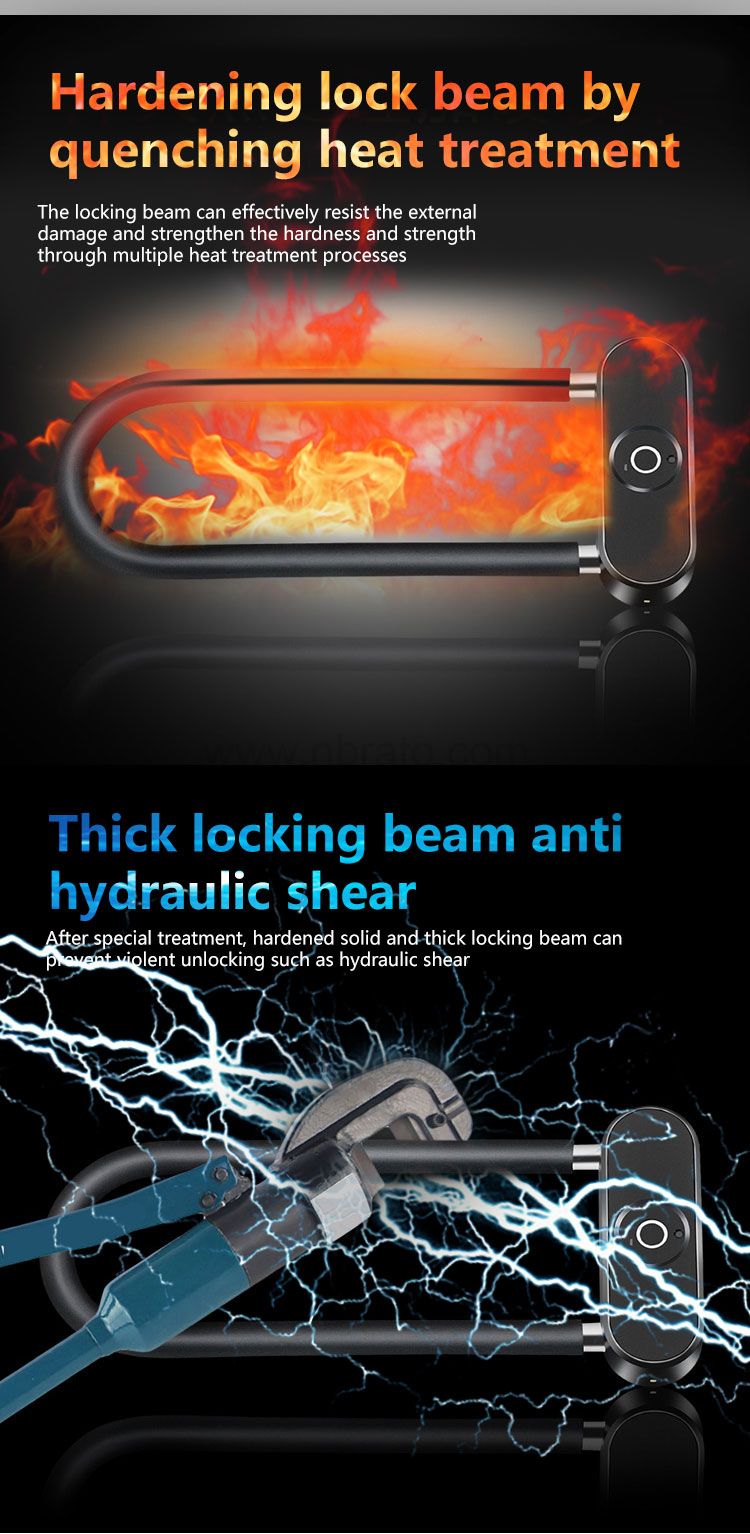 2020 new product smart u-lock for motorbike or bicycle Fingerprint U-lock Key fingerprint double unlock U-lock 2020 new product smart u-lock for motorbike or bicycle Fingerprint U-lock Key fingerprint double unlock U-lock