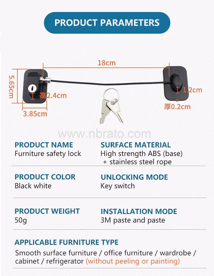 Baby safety shifting stopper window door lock Refrigerator Door Lock