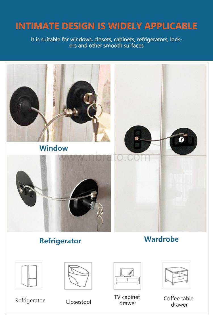 Baby safety shifting stopper window door lock Refrigerator Door Lock