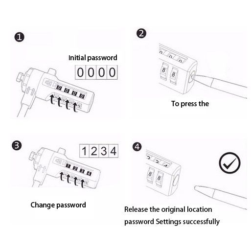 Cheap Hot sales high quality combination lock for laptop laptop security lock