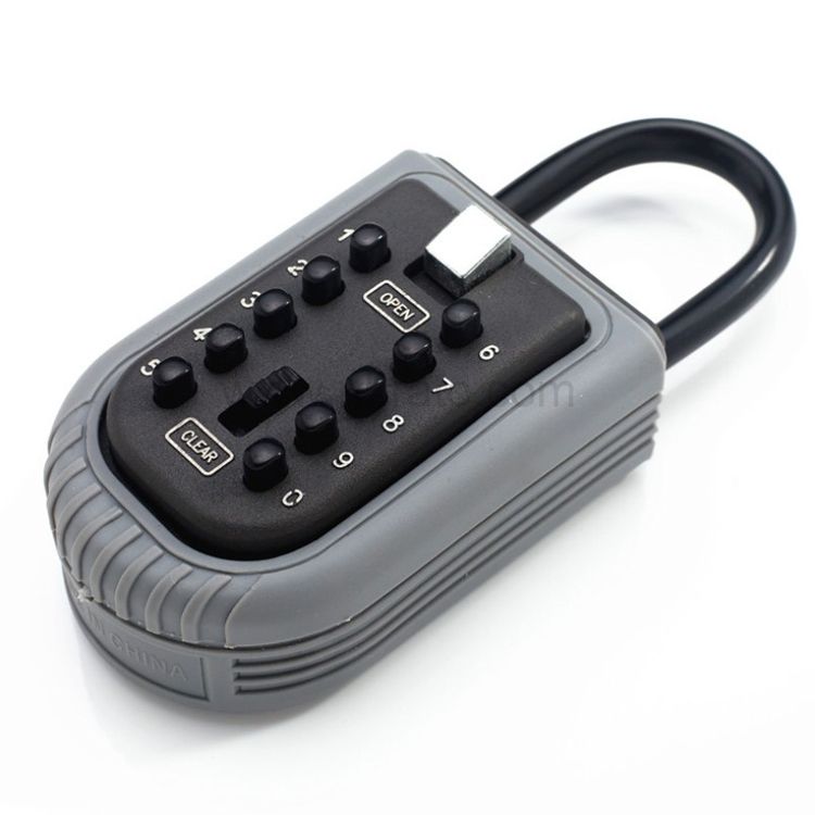 Safe black Wall Mount zinc alloy waterproof 4 code Combination Key Lock Box