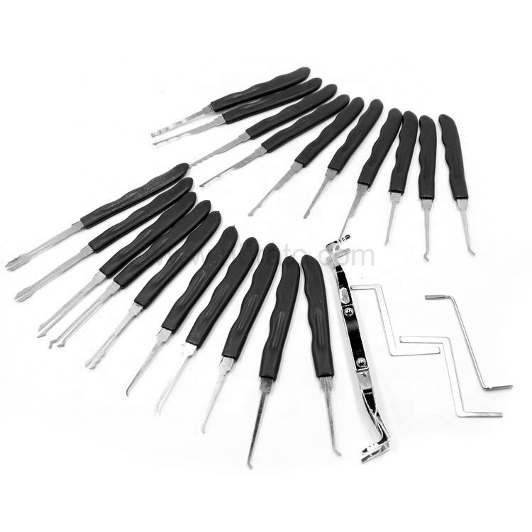 24-Pieces Lock Set Multi-Function Tool with 2 Locks lock pick set with practice locksmith tools