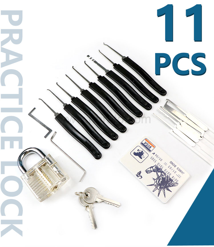 locksmith tools practice professional dimple training 11pieces pick lock set with 1lock